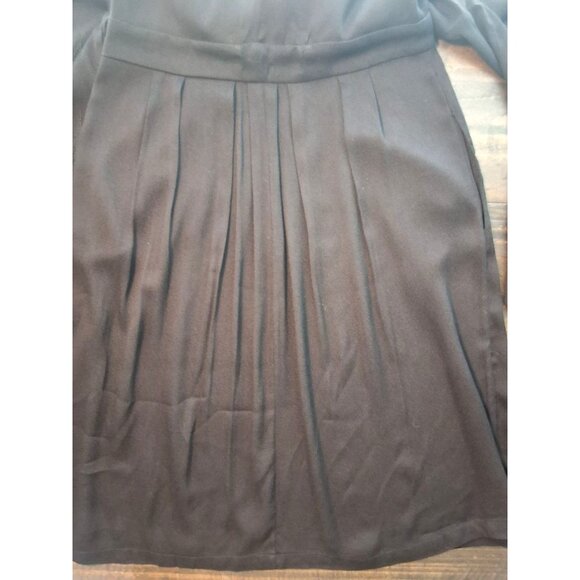 Isabel Marant Étoile Black Long Sleeve Midi Crepe Dress Button V-Neck 36 (US 4) - Picture 9 of 10